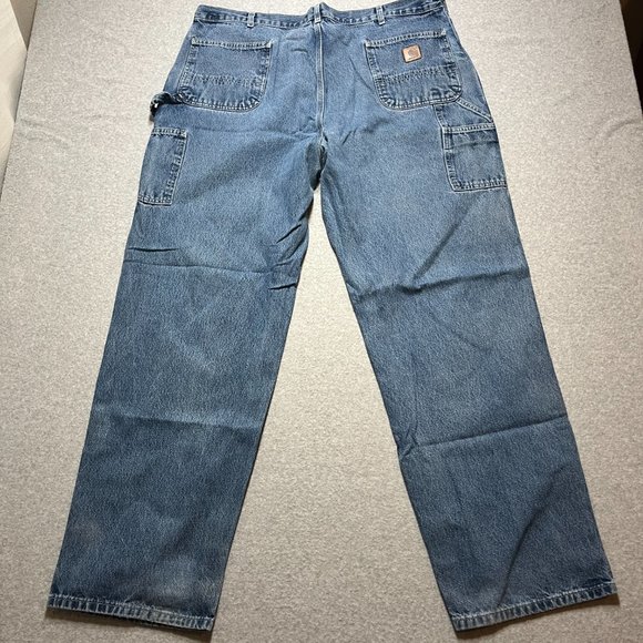 Carhartt Jeans Mens 40x32 Blue Carpenter Loose Original Denim Cotton (Tag 42x34) - Picture 9 of 12